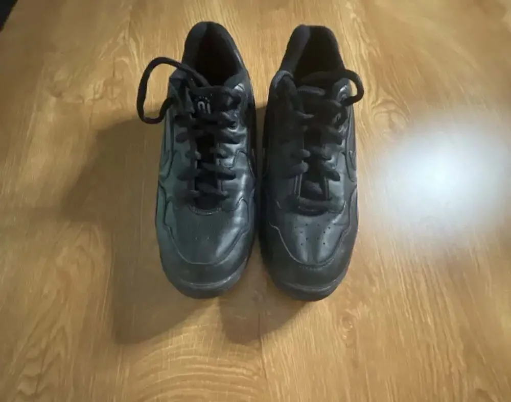 Nike Air Monarch IV Triple Black Walking Sneakers